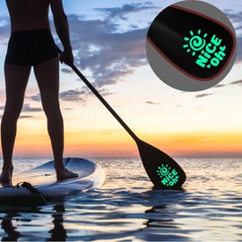 VIREYA Decorative Laser Stickers for Inflatable Stand-Up Paddle Boards, Waterproof Durable Paddle Decals for Canoe and Kayaking Accessories, Glow in The Dark, Sun, 2 Pack