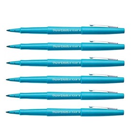 Paper Mate Pack of 6 Felt Pens Original Nylon Medium Tip Turquoiseaa