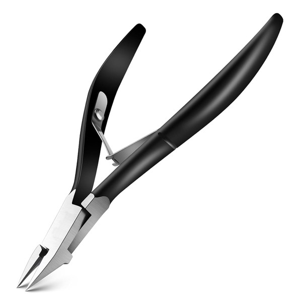 Toenail Clippers Straight Blade for Thick Toenails, Wide Open Pointed