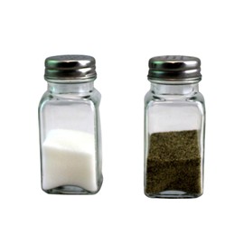 Salt and Pepper Shaker Set (Clear Glass)