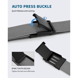 FAIRWIN Belts for Men, 1.5" Nylon Web Belts Men Casual Belt Outdoor Work Sports Hunting Hiking with Quick Release Buckle