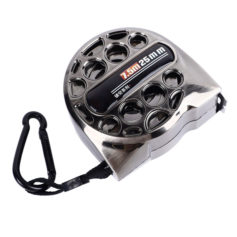 7.5M Nickel Plated Tape Measure Waterproof Rust Resistant Portable Hollow