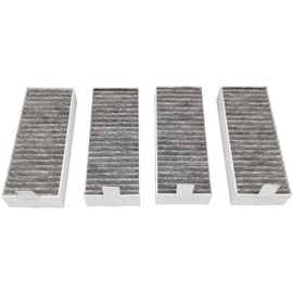 4 x activated carbon filters suitable for Bosch Clean Air HEZ9VRCR0, HEZ9VRCR1, HEZ9VRUD0, 17004805, 17004811, 17007412 for hobs with cooker hood PIE6, PIE8, PVQ7, PVQ8, PVS6, PVS8, P. XXXX8