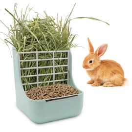 Litewoo Rabbit Hay Feeder Food Bowl Feeding Rack for Small Animal Guinea Pig Chinchilla Bunny Cage Accessories