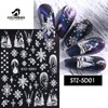 COLORBIRD STZ-5D01-3 Nail Sticker, Christmas Snowflake, Cute, Snowflakes, Snowflakes, V-Shaped,