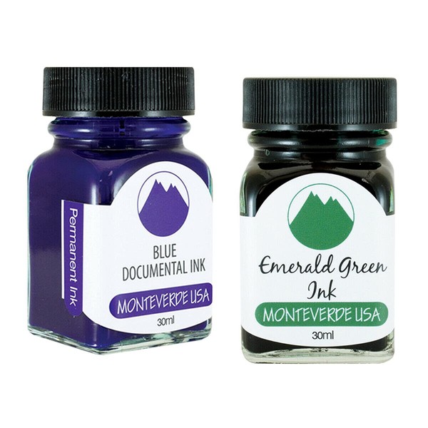 Monteverde 60ml Core Fountain Pen Ink Bottle (30ml Blue Documental