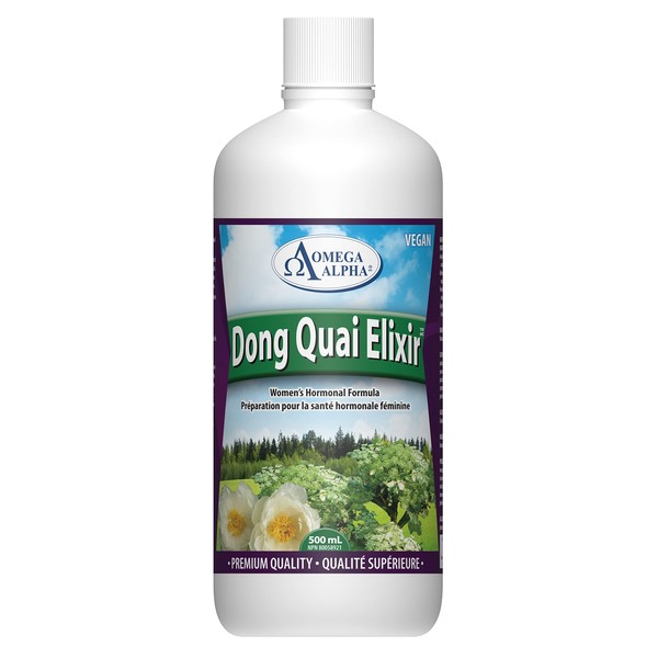 Omega Alpha Dong Quai Elixir, Hormone Balance Supplements for Women,