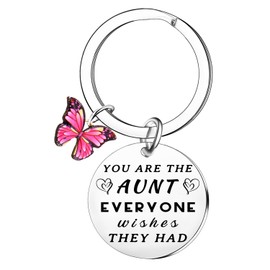 Tihnvk Auntie Keyring Auntie Gifts Mother’s Day Gifts For Auntie Aunt Christmas Birthday Gift For Aunt From Niece Nephew