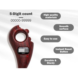 Hitopin Pack of 2 Buddha Beads Counter, Digital Beads Counter, Digital Finger Counter, Prayer Beads Counter, Digital Counter, for Buddhist Prayer, Meditation, Relaxation