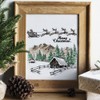 Christmas Mountain Trees House Clear Stamps for Card Making and