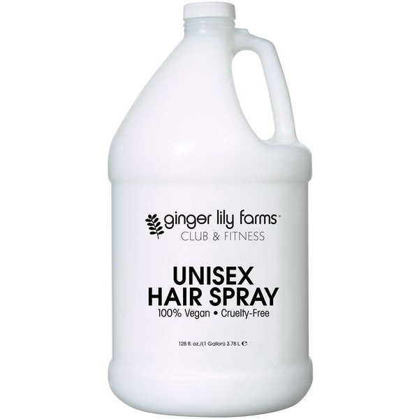 Ginger Lily Farms Club & Fitness Unisex Hair Spray, 100% Vegan and Cruelty-Free, 1 Gallon