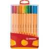 STABILO Point 88 - Set con 20 Rotuladores Estuche Rigido
