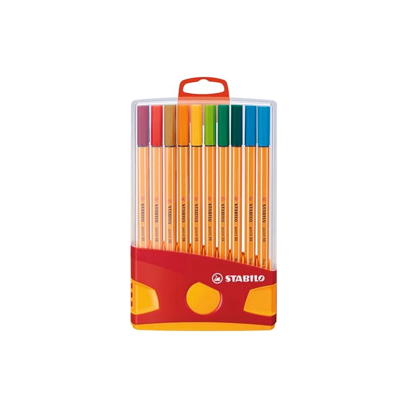 STABILO Point 88 - Set con 20 Rotuladores Estuche Rigido
