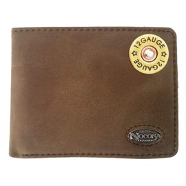 Custom 12 Gauge Shotgun Nocona Signature Brown Bi-fold Wallet