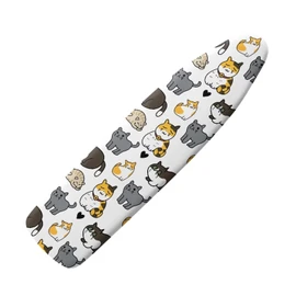 Oamsistay Cute Cat Ironing Board Cover Pretective Covers 15 x 54 Heavy Duty Iron Board Covers Standard Size Padding Decorative Covers for Most Iron Boards Ironing Pad Cover