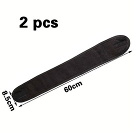 Pack of 2 Hair Band Cosmetics, Cosmetic Headband, Hair Band, Make-Up, Cosmetic Hair Band, for Makeup, Exercise, Yoga, with Velcro Fastener (Black)