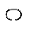 Croydex Matt Black C-Shaped Curtain Ring 12pc