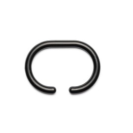 Croydex Matt Black C-Shaped Curtain Ring 12pc