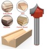Saipor 4pcs 6mm Shank Point Cutting Roundover Router Bit Set