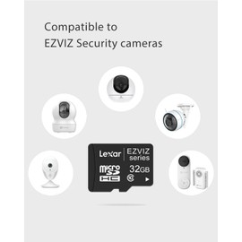 EZVIZ Micro SD Card Perfectly fits EZVIZ Indoor and Outdoor Wi-Fi Cameras UHS-I Class 10 90Mbps Read Speed Waterproof and Shockproof Operating Condition -25°C to 85°C 32GB SD Card 32GB