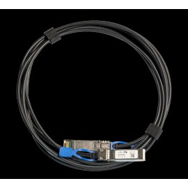 Mikrotik XS+DA0001 Attached cable with support up to 25G SFP28 standard.
