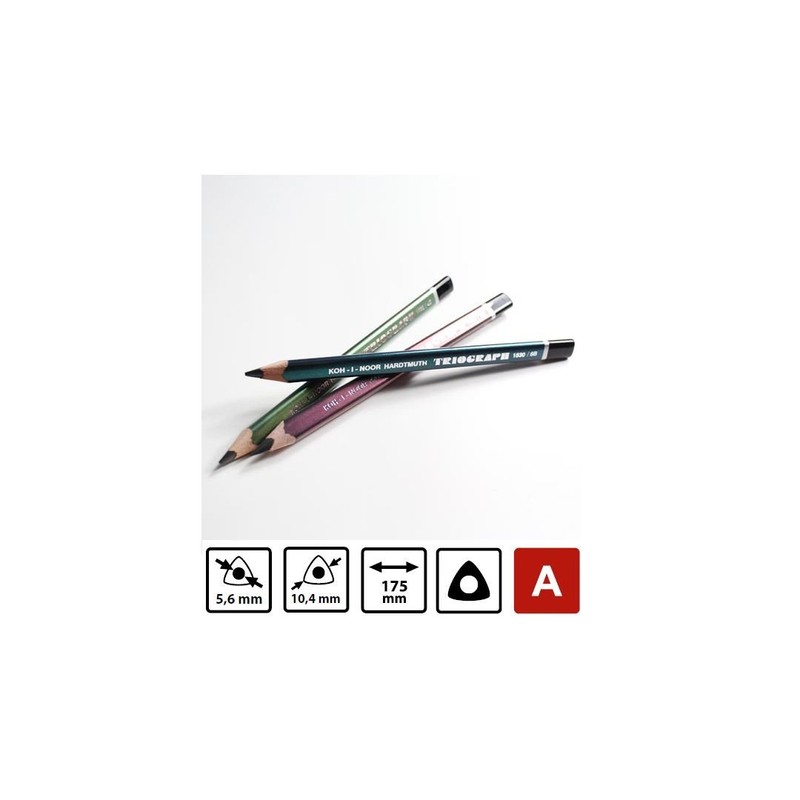 KOH-I-NOOR Jumbo Triangular Graphite Pencil (Pack of 3)