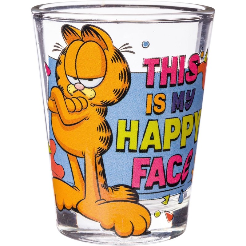 Silver Buffalo Garfield and Odie 4 Pack Mini Glass Set,