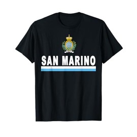 San Marino Flag and Emblem Sporty T-shirt T-Shirt