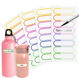 160 Pcs School Labels for Kids Waterproof Water Bottle Labels Water Bottle Name Tag Self Laminating Dishwasher Safe Personal Belongings Tag for Daycare Supplies
