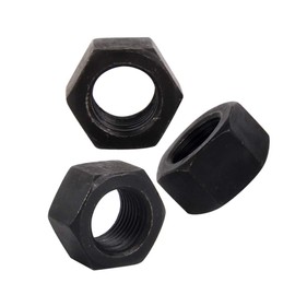 Yudesun Hardware Fasteners Tools Hex Lock Nuts - Carbon Steel Hexagon Head Thread Insert Locking Nut Black M10 x 1.25mm Pitch