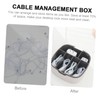 TEHAUX Cable Storage Box with Lid Dustproof Organizer for Power