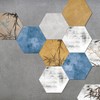 Alwayspon 30Pcs Peel&Stick Hexagon Non-Slip Marble Effect Vinyl Floor Sticker,