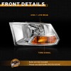 WEELMOTO Dual Beam Headlights for 2009-2012 Dodge Ram 1500 Headlights