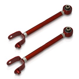AJP Distributors Rear Lower Suspension Adjustable Camber Kit Control Arms Rods UCA Set Red Compatible/Replacement For Miata MX-5 ND MX5 2016 2017 2018 2019 2020 2021 2022 2023 16 17 18 19 20 21 22 23