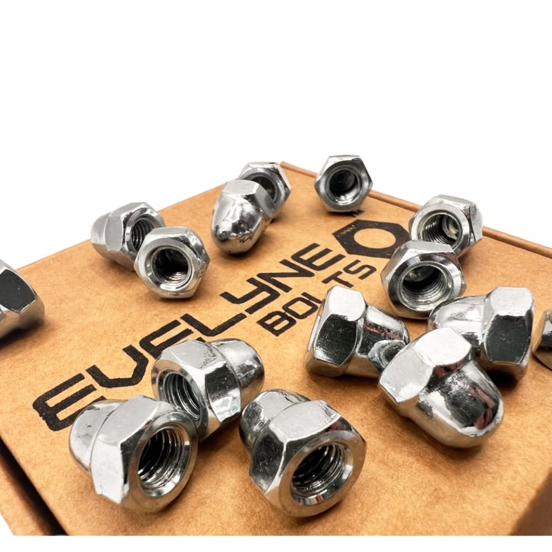 M8 (8mm) Dome Nuts Set - Steel Cap Nut -
