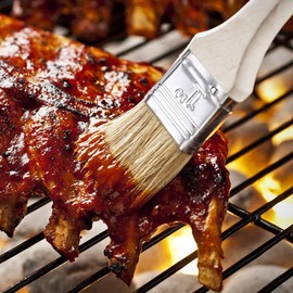 5 Pieces Wooden Handle BBQ Brush Kitchen Accessories for Outdoor Camping Baking Grilling