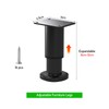 KIBBEH 4-Pack Metal Adjustable Furniture Legs 8-12cm Heavy Duty -