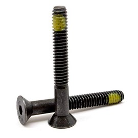 3/8"-16 x 1 3/4" (FT) Coarse Thread Socket Flat Head Cap Screw Nylon Patch Alloy Steel Black Oxide Pk 25