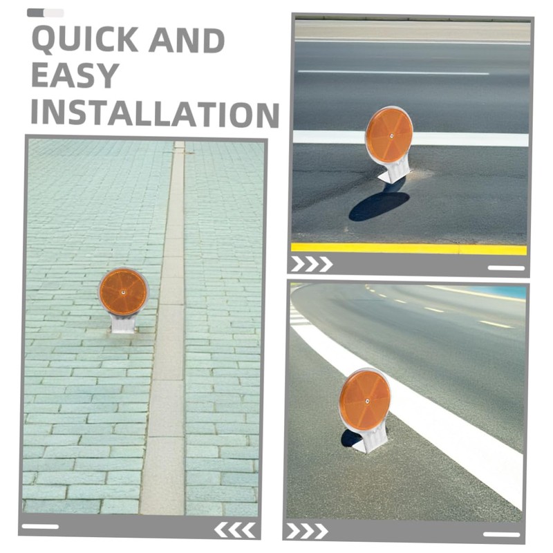 Ciieeo 2pcs Reflective Markers for Driveway Safety Heavy Duty Plastic