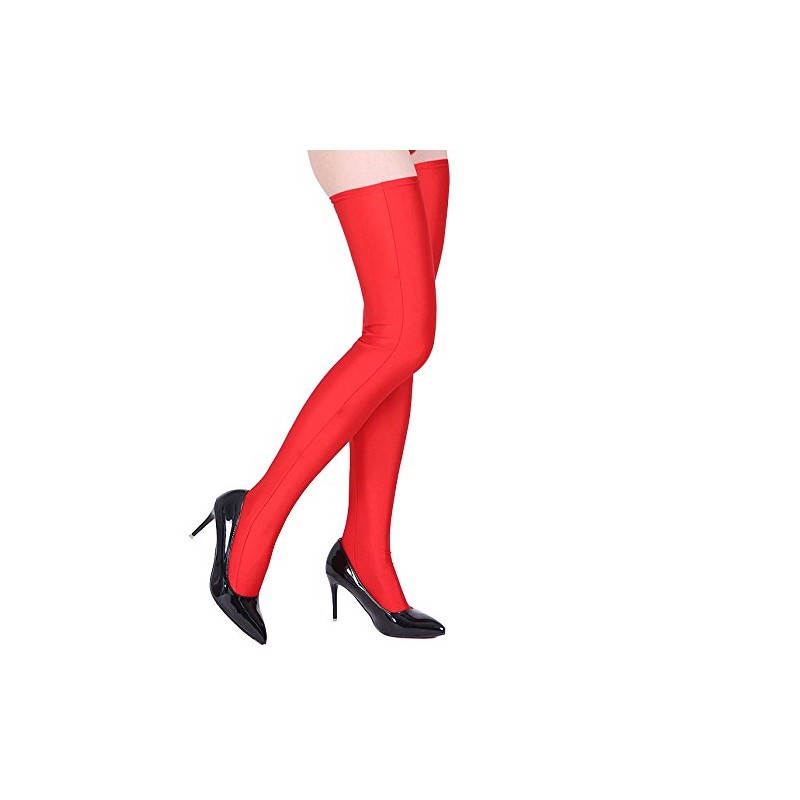 OMOSIROKURABU Smooth Knit Long Tights (KN04), red