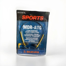 Sony Vintage 90s Sony Sports MDR-A17G Walkman Headphones - New, Original Packaging