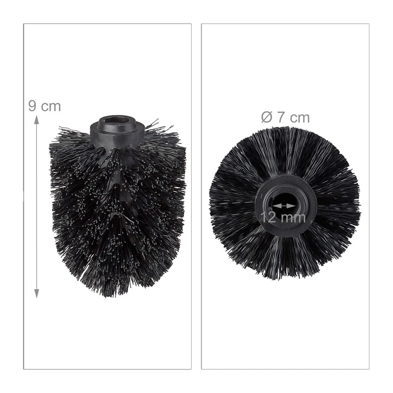 Relaxdays toilet brush head in a set of 5, loose