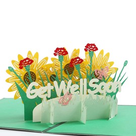 Kesote 3D Get Well Pop Up Card, Greeting Card for Patient Pop Up Sympathy Card with Envelope
