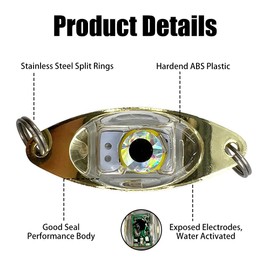 5PCS Fishing Lure Lights,Fisheye Design Underwater Fishing Lamps Underwater Squid Bait Lures for Boat Sea Ice Fishing