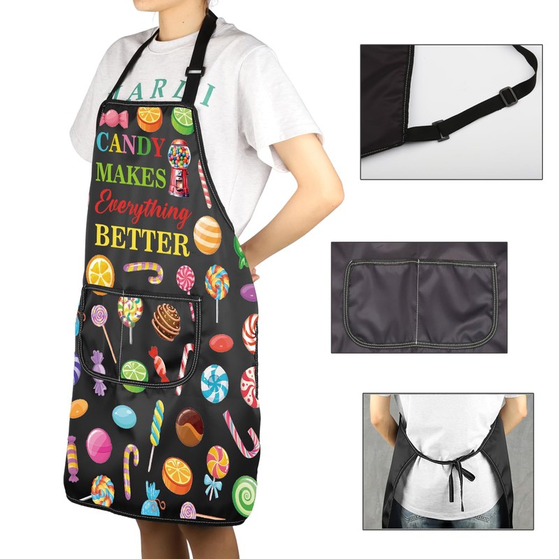 JXGZSO Sweet Candy Apron Candy Makes Everthing Better Apron With
