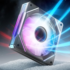 AsiaHorse AMICI-5GT RGB PC Fans, Infinity Mirror ARGB Fans HDB Bearing Fan Speeds Up to 1800 RPM with 24 LED Lights, Reverse Blade Fan Compatible Motherboard Aura SYNC (Not Wireless Connection)