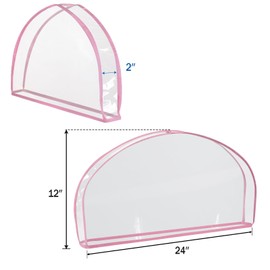 Zilink Clear Shoulder Covers for Clothes (Set of 15) Breathable Garment Sleeve Garment Dust Protectors with 2" Gusset for Suit, Coats, Jackets（Pink）