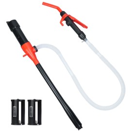 Portable Battery Powered Gas Transfer Pump, Battery Operated Liquid Water/Fuel Transfer Pump with Adjustable Flow Control, 2.2 Gallons per Min, Electric Siphon Pumps for Fuel Diesel Gas Can