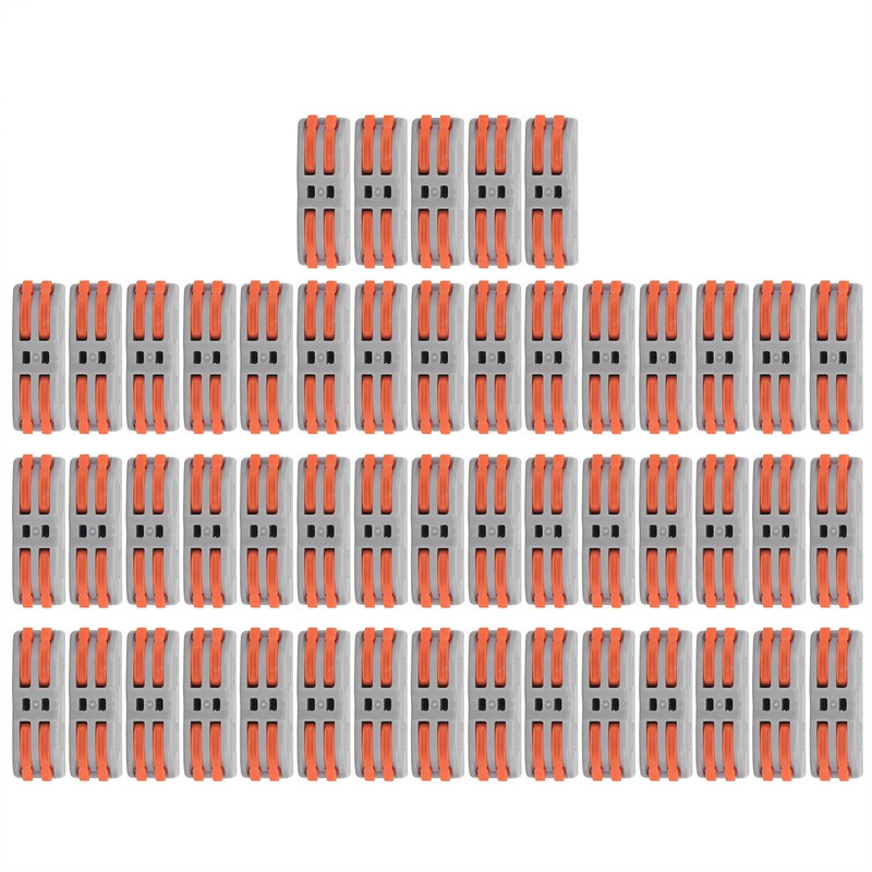 50Pcs Conductor Terminal Quick Compact Soft Hard Wire Connectors Industrial