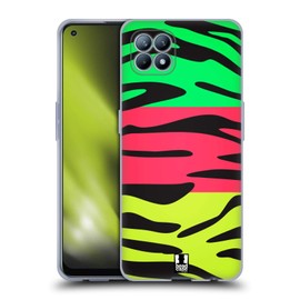 Head Case Designs Zebramuster Nail Art Soft Gel Handyhülle Hülle kompatibel mit Oppo Reno4 SE 5G